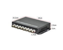 Fiber Optic Video Converter 8 Channel 720p