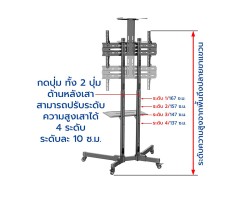 BDEE | ขาตั้งทีวีพร้อมชั้นวาง รุ่น S9 ขนาด 32-65 นิ้ว