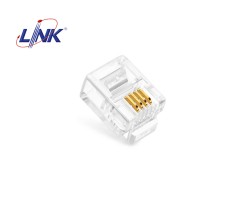หัวโทรศัพท์ 4 Core (RJ11) LINK รุ่น UL-3011 (10 ตัว) 