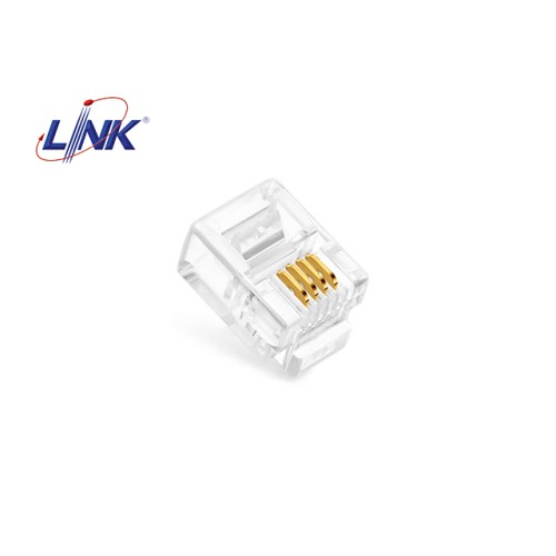 หัวโทรศัพท์ 4 Core (RJ11) LINK รุ่น UL-3011 (10 ตัว) 