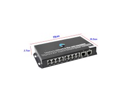 PCM Voice 4 Phone + 2 LAN 10/100 To Fiber Optic