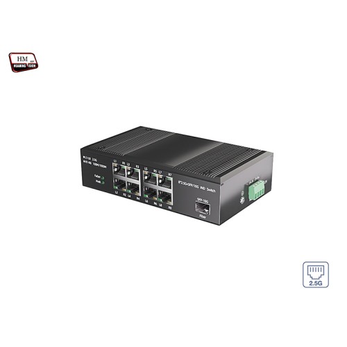 Industrial Switch 2.5G 8 Port + 10G SFP Port Uplink
