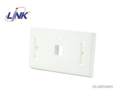 หน้ากากบล็อก 2X4 แลน 1 ช่อง LINK รุ่น US-2001AWH