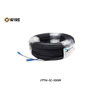 สายไฟเบอร์ออฟติก 1 Core SM เข้าหัว SC/UPC ยาว 100 เมตร