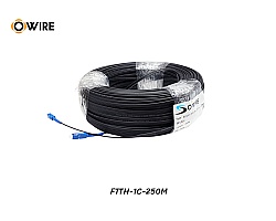สายไฟเบอร์ออฟติก 1 Core SM เข้าหัว SC/UPC ยาว 250 เมตร