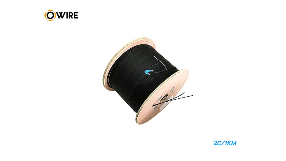FTTH Cable SM 2 CORE FRP, LSZH Flat Type (1KM)