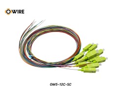 Pigtail 12 Core SC MM OM5 0.9mm ยาว 1.5 เมตร