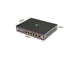 Gigabit PoE Switch 4 Port + 2 LAN GE Uplink