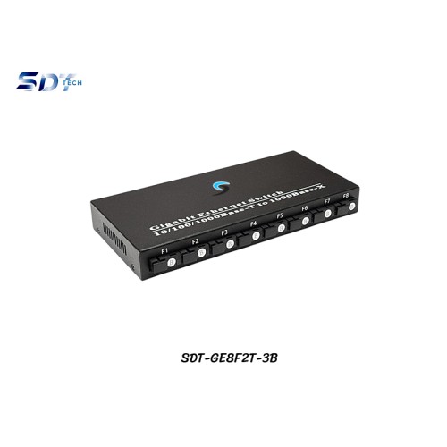 Gigabit Fiber Switch SC (B) BIDI 8 Port 3KM + 2GE