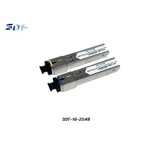 1.25G BIDI SFP SC DDM 20KM รุ่น SDT-1G-20AB