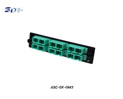 SNAP-IN Aluminum Plate 6SC Aqua OM3 Duplex
