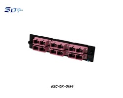 SNAP-IN Aluminum Plate 6SC Violet OM4 Duplex