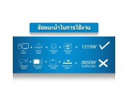 ปลั๊กไฟ 6 ช่อง GLINK รุ่น GLS-206 สายไฟ 3 เมตร